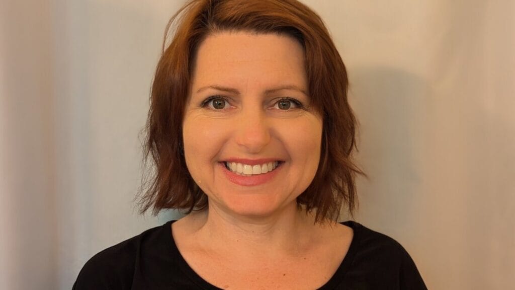 Girl smiling at camera