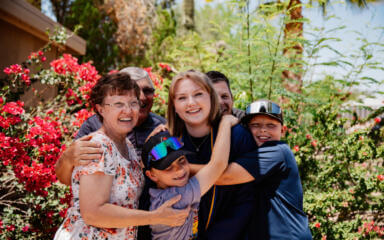 Sincerity and her family celebrating.