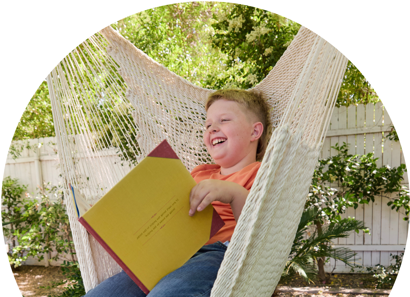 Student reading a book