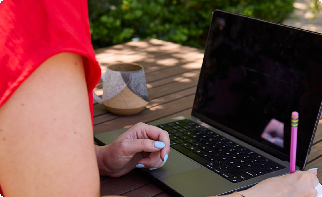 Student with a laptop